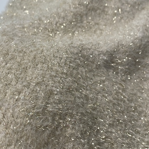 Old Navy Cream and Gold Eyelash Party Sweater NWT - Picture 7 of 8